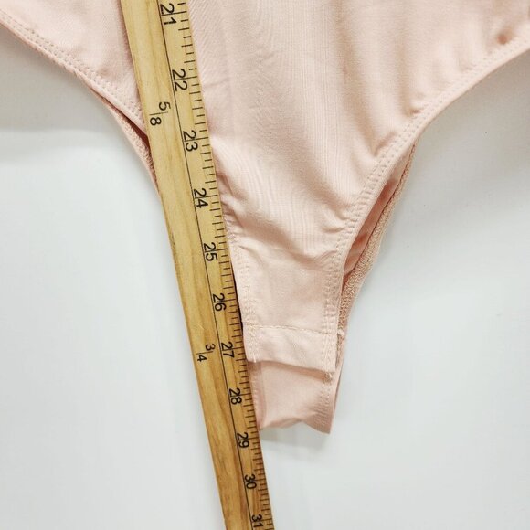 Womens Peach Spaghetti Strap Bodysuit By Iris Size  Medium - Picture 8 of 8